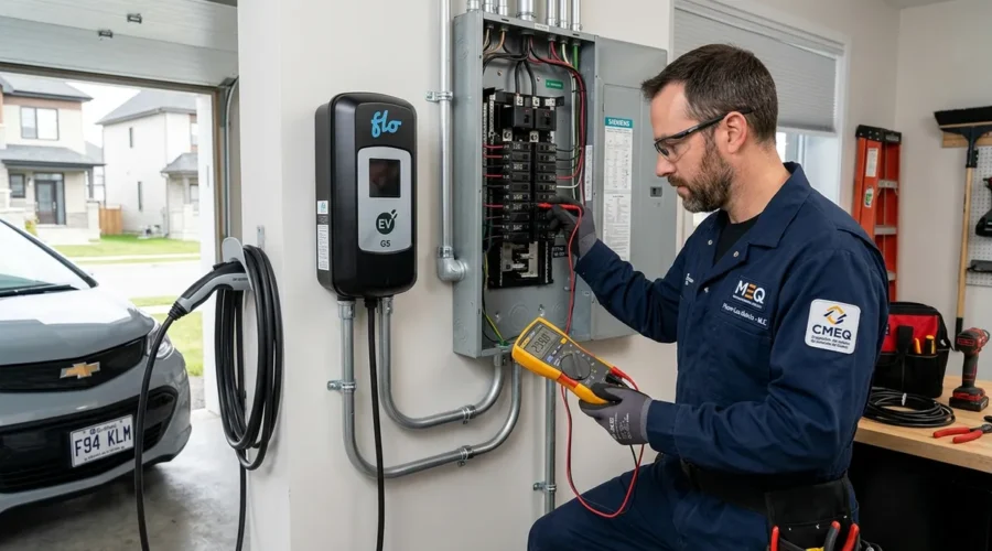 Installation de Bornes de Recharge au Québec : Pourquoi Faire Appel à un Maître Électricien Certifié CMEQ