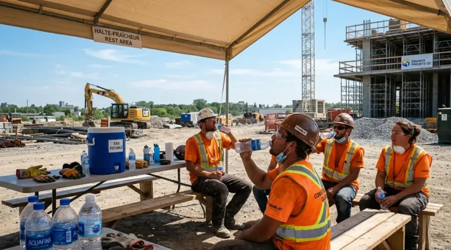 Canicule et Vagues de Chaleur Tardives sur les Chantiers au Québec : Directives CNESST et Adaptation des Entrepreneurs Généraux