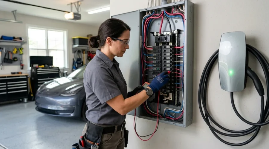 Électricien certifié au Québec en 2026 : mise aux normes de panneau électrique et borne de recharge selon la CMEQ